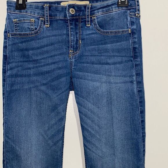 Hollister Women's Mid Wash Blue Stretch Denim Casual Skinny Jeans Size 3S 26x30 - Picture 4 of 9